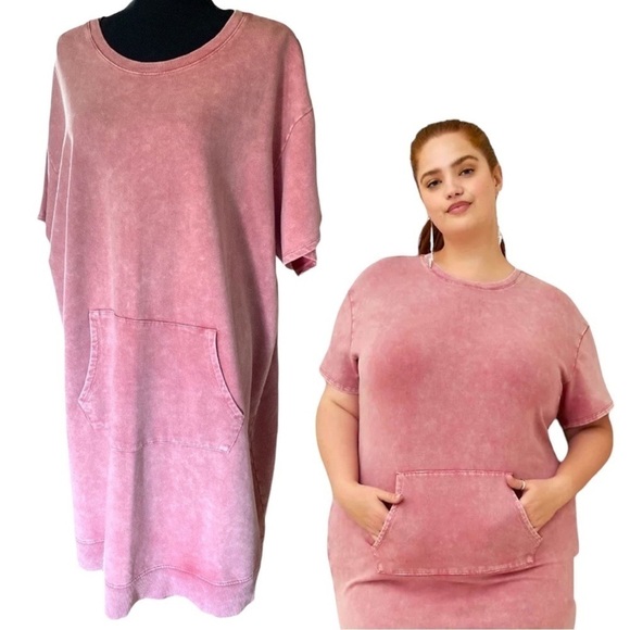 TORRID Crewneck Stonewashed Sweatshirt Dress Woman’s 3X Kangaroo Pocket … - Picture 5 of 10